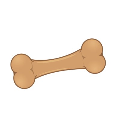 köpek kemiği. vektör çizim