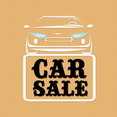 Araba ile vektör araba Satılık tasarım şablonu.