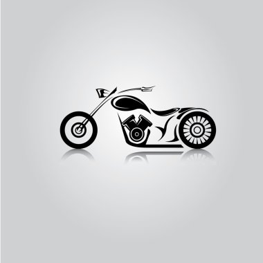 klasik motosiklet siluet vektör. Moto simgesi