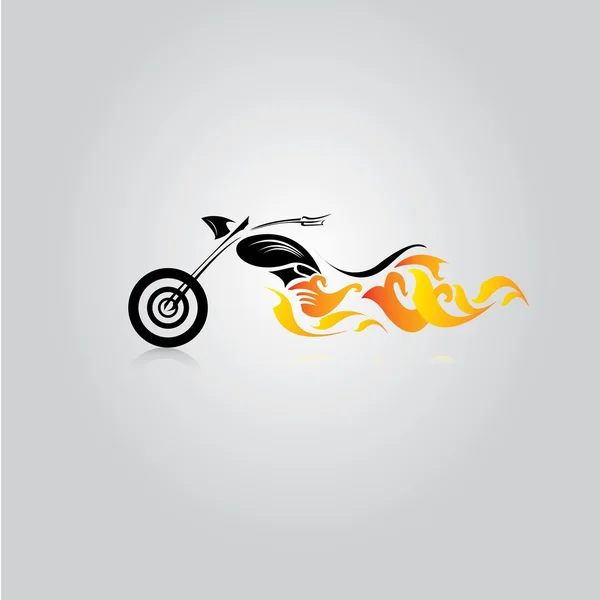 Vector Silhueta de motocicleta clássica. moto ícone — Vetor de Stock