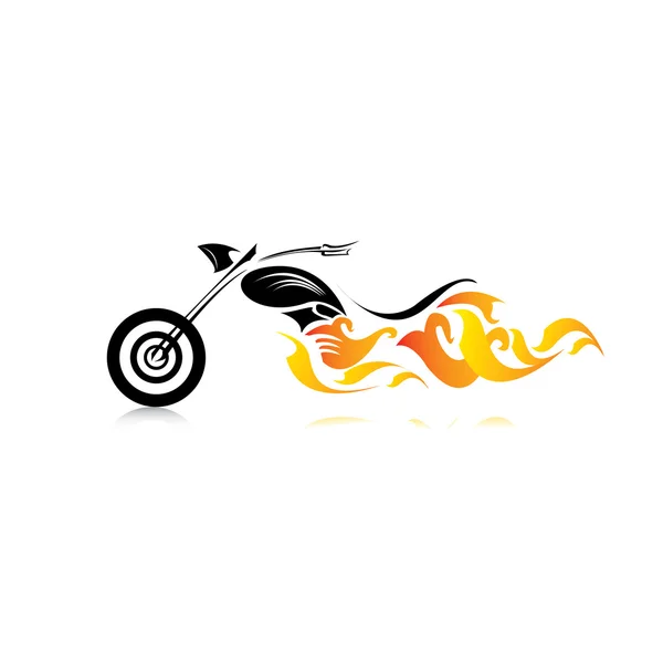 Vector Silhouette of classic motorcycle. moto icon — Stock Vector