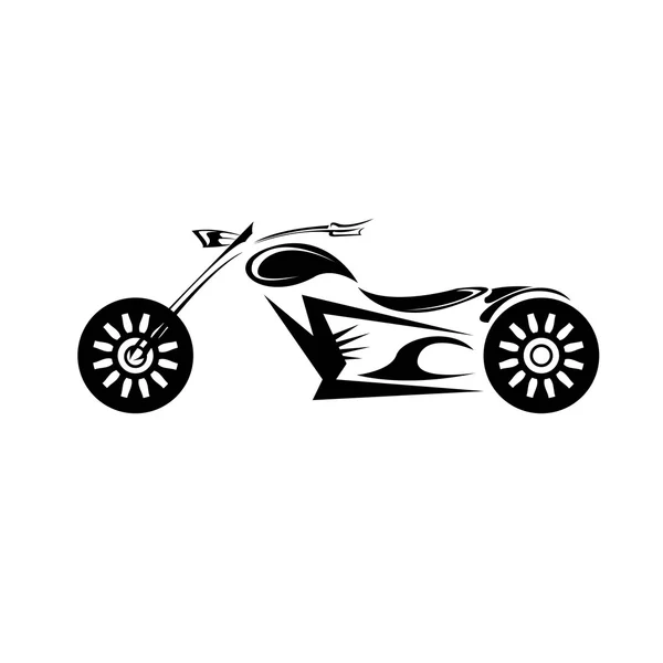 Vector Silueta de moto clásica. icono de moto — Archivo Imágenes Vectoriales