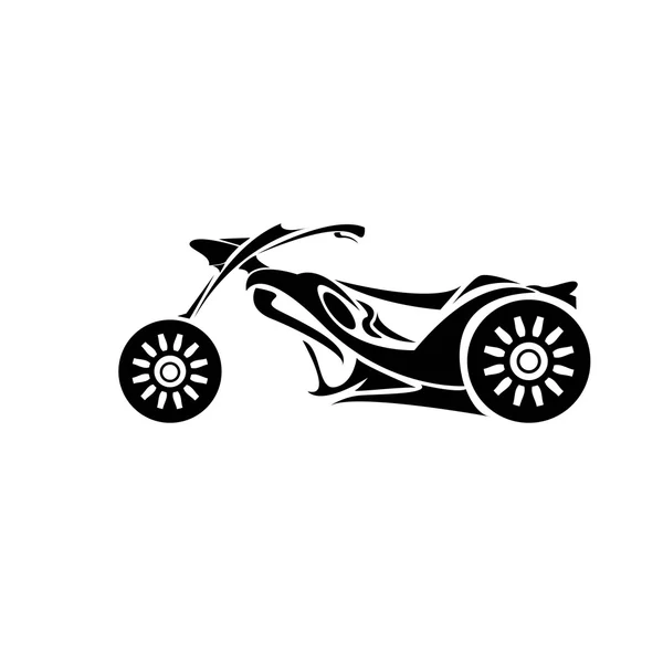 Vector Silhouette of classic motorcycle. moto icon — Stock Vector