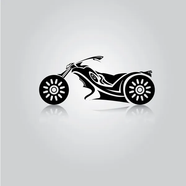 Vector silhouet van klassieke motorfiets. Moto-pictogram — Stockvector