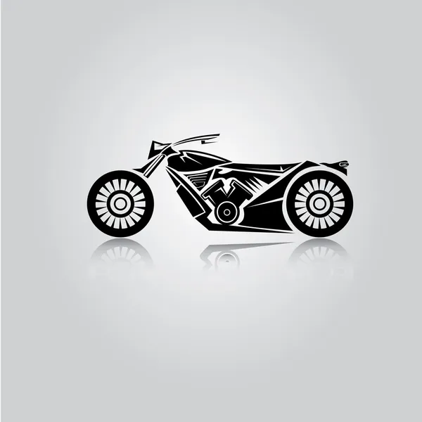 Vector silhouet van klassieke motorfiets. Moto-pictogram — Stockvector
