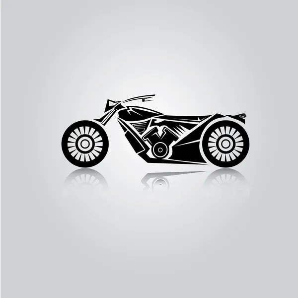 Vektor Silhouette des klassischen Motorrads. Moto-Symbol — Stockvektor