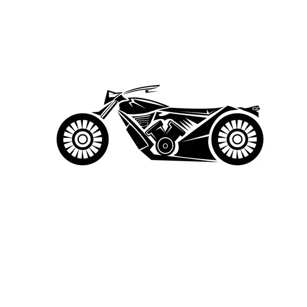 Sylwetka wektor klasyczny motocykl. ikona Moto — Wektor stockowy
