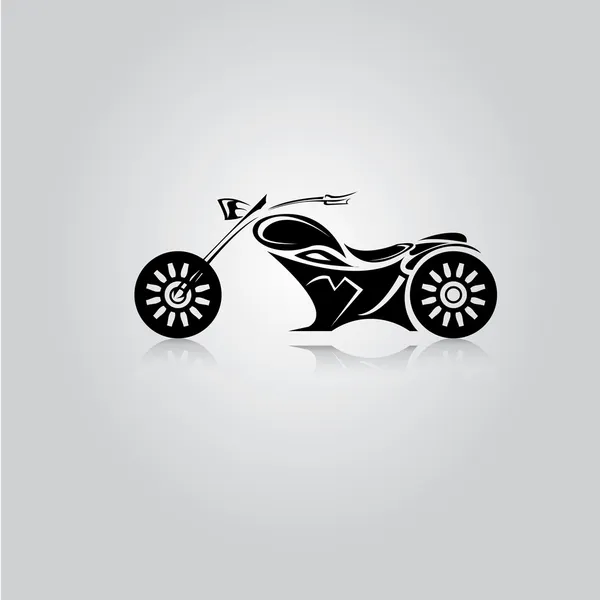 Silhouette vettoriale della moto classica. icona del moto — Vettoriale Stock