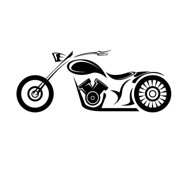 Vector silhouet van klassieke motorfiets. Moto-pictogram — Stockvector