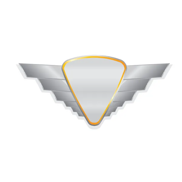 Vector metalen automotive badge op wit. — Stockvector