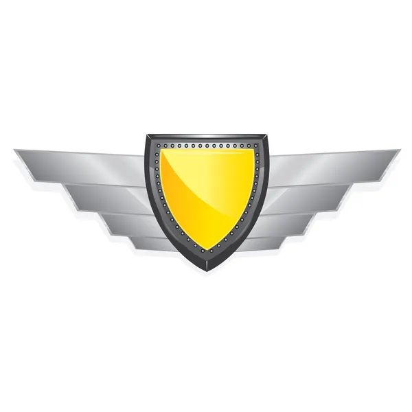 Vektorové kovové automobilový odznak na bílém pozadí. — Stockový vektor