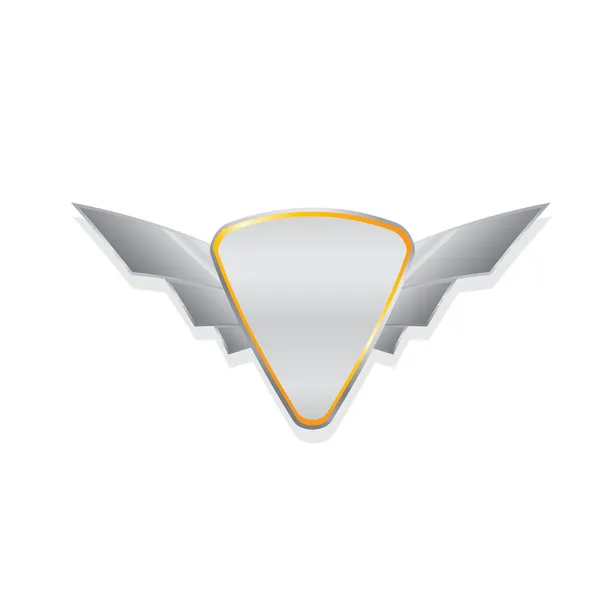 Insignia automotriz metálica vectorial en blanco . — Vector de stock