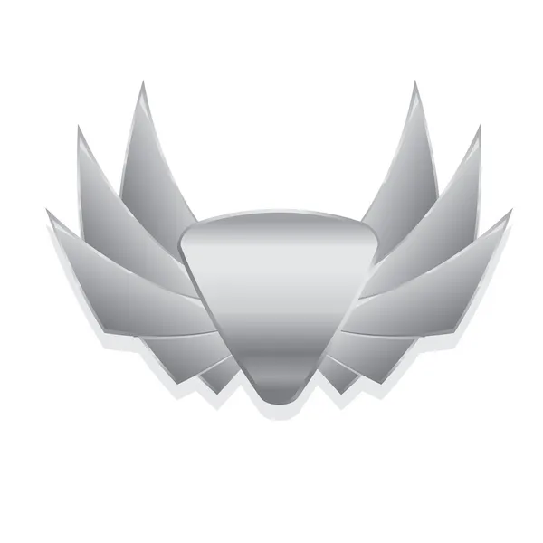 Vector metallic automotive badge on white. — Stock Vector