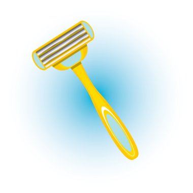 turuncu vektör jilet izole. Tek kullanımlık ustura.