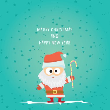 komik karikatür merry christmas illüstrasyon vektör