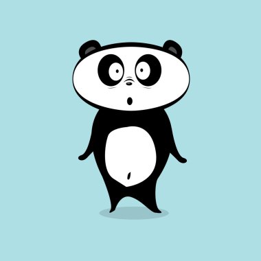 vektör çizgi film karakteri ayı panda