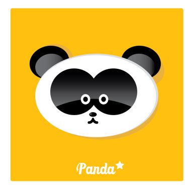vektör çizgi film karakteri ayı panda
