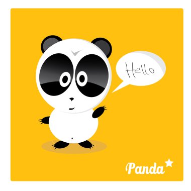 vektör çizgi film karakteri ayı panda