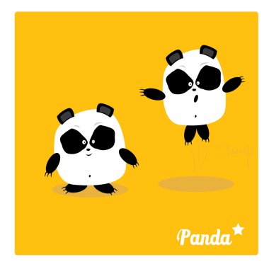 vektör çizgi film karakteri ayı panda