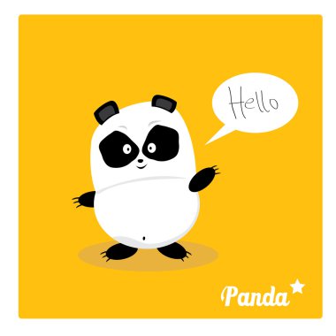 vektör çizgi film karakteri ayı panda