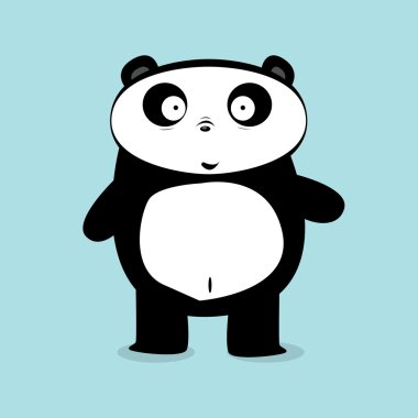 vektör çizgi film karakteri ayı panda