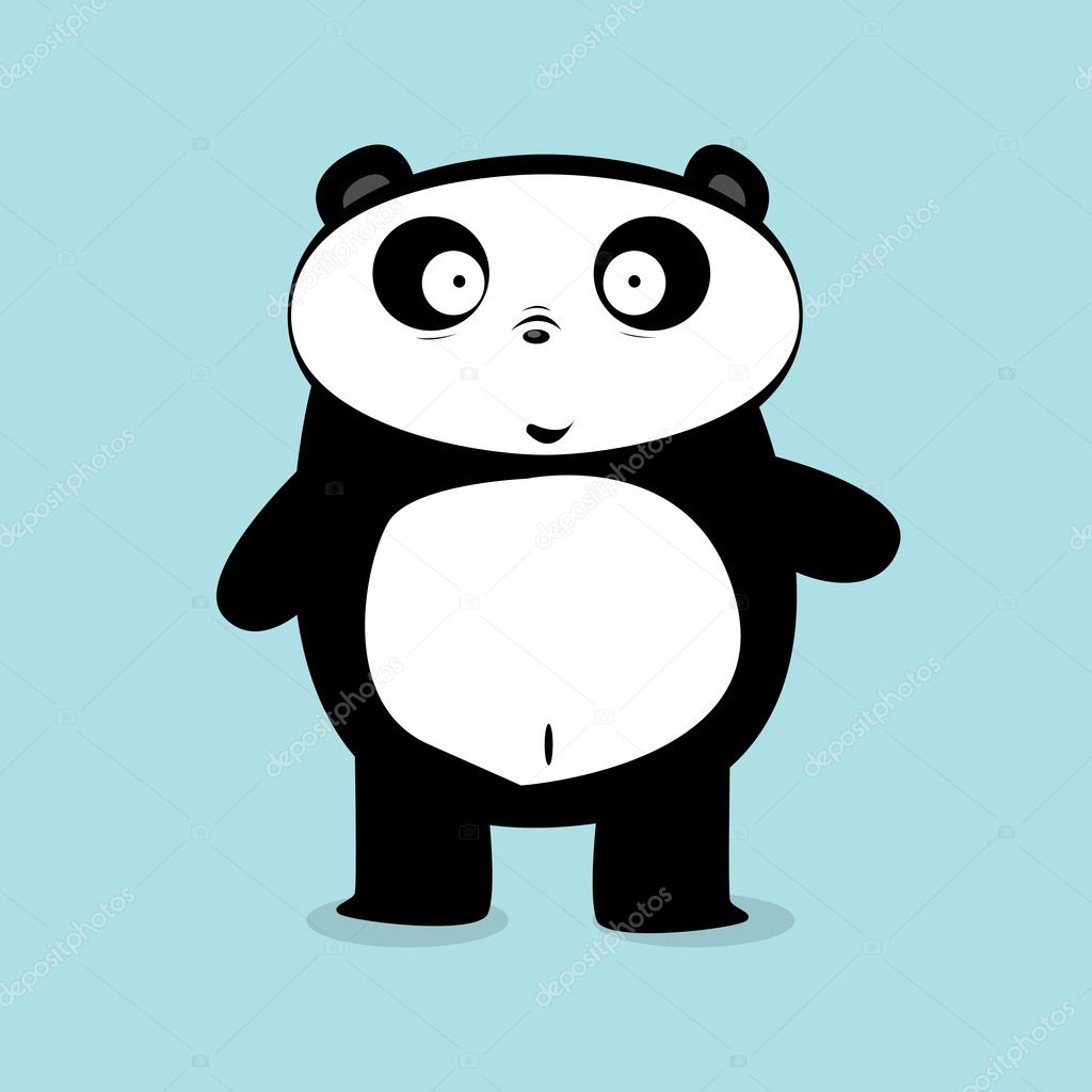 Vector cartoon Panda bear character