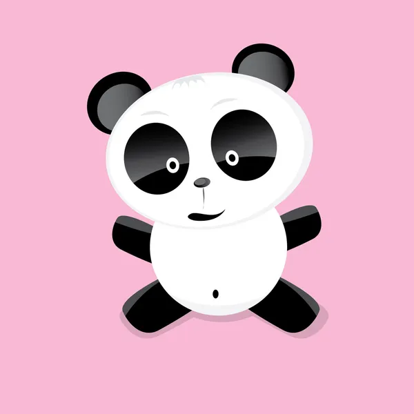 Caricatura vectorial Panda oso personaje — Vector de stock