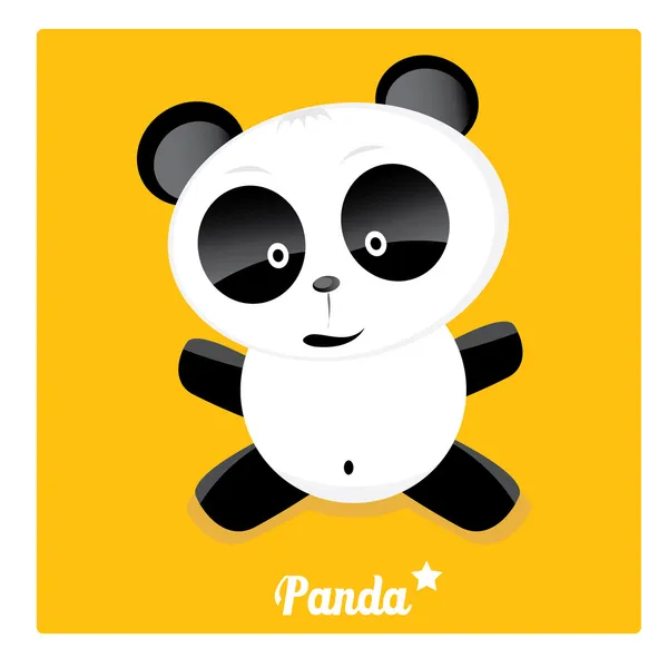 Vektor kreslené postavičky panda bear — Stockový vektor
