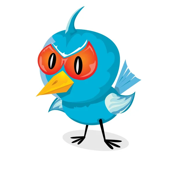 Vector bad bird. funny bird character — Stock Vector