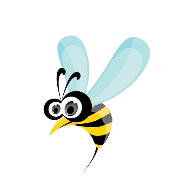 Cartoon söt ljusa baby bee. vektor illustration. — Stock vektor