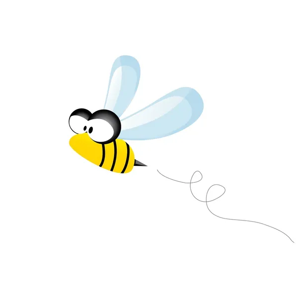 Dibujos animados linda abeja bebé brillante. ilustración vectorial . — Vector de stock