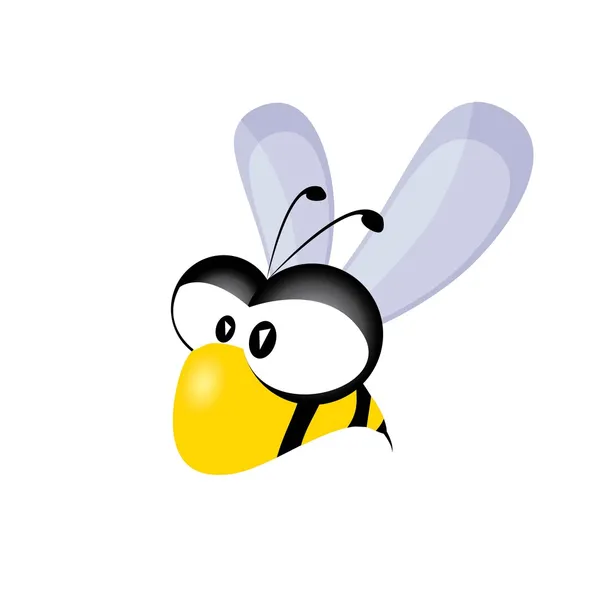 Cartoon cute bright baby bee. vector illustration. — Stock Vector