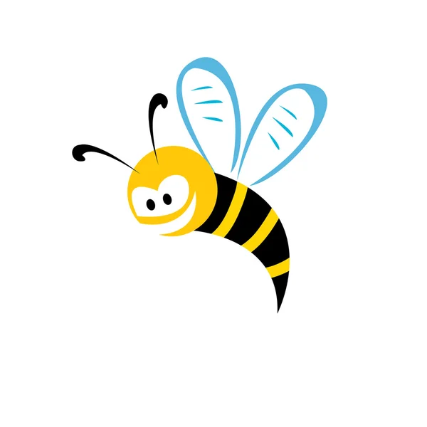 Cartoon schattige heldere baby bee. vectorillustratie. — Stockvector