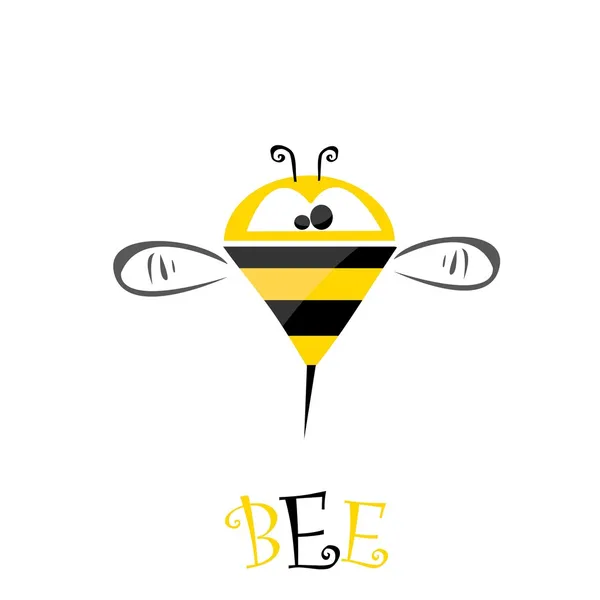 Cartoon cute bright baby bee. vector illustration. — Stock Vector