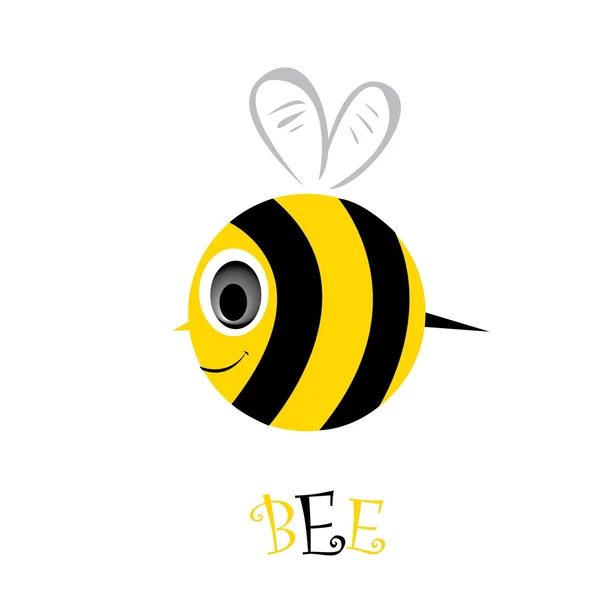 Cartoon söt ljusa baby bee. vektor illustration. Stockillustration