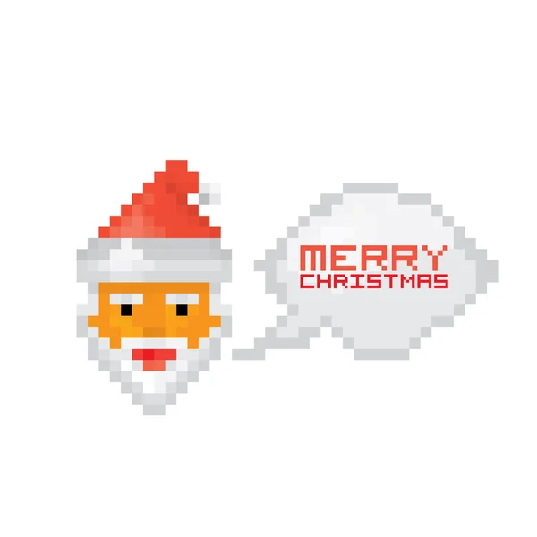 Weihnachten Pixel Stil Hipster Grußkarte. — Stockvektor