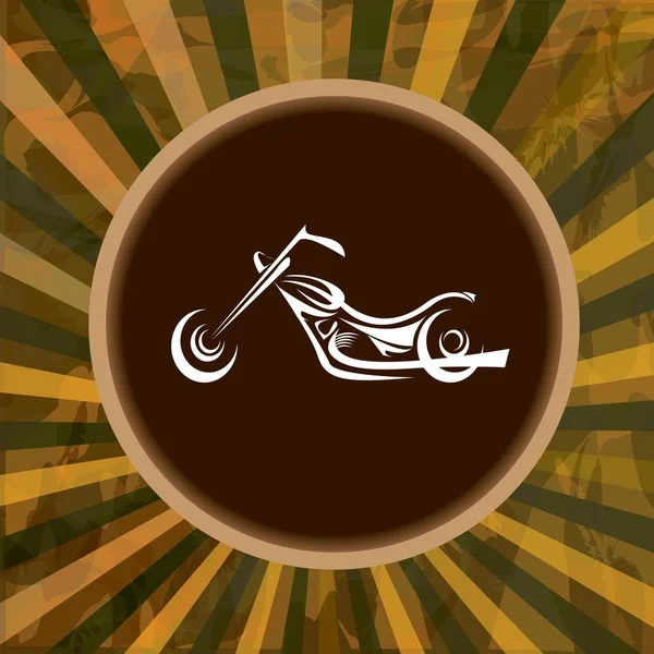Vector Silhouette of classic motorcycle. moto icon