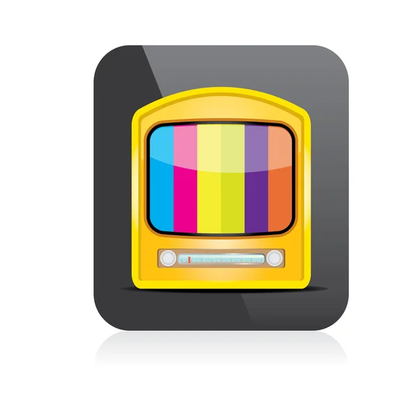 テレビのアイコンをベクトルします。オンライン テレビのシンボル。アプリのアイコン — ストックベクタ