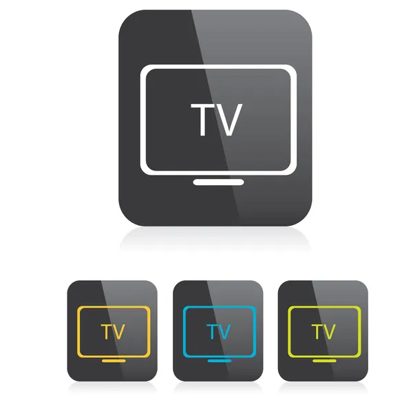 Векторна піктограма телевізора. онлайн телевізійний символ. значок програми — стоковий вектор