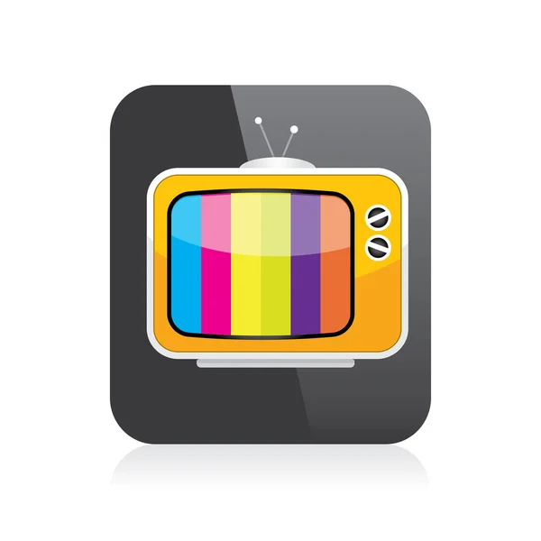 Icono de TV vectorial. símbolo de televisión en línea. icono de aplicación — Vector de stock