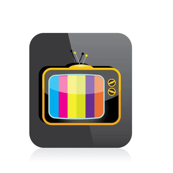 Icono de TV vectorial. símbolo de televisión en línea. icono de aplicación — Vector de stock