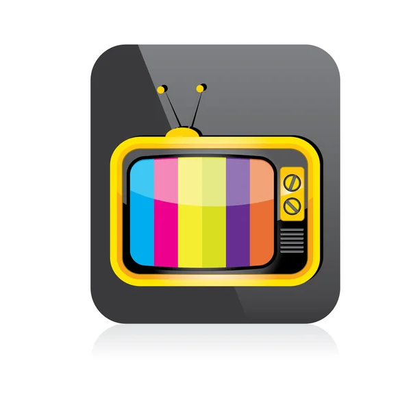 Icona della TV vettoriale. simbolo della tv online. Icona dell'app — Vettoriale Stock