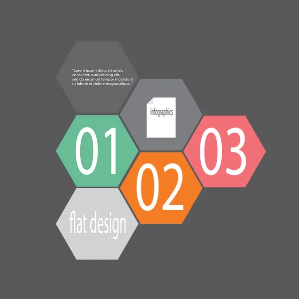 Infographies de design plat moderne — Image vectorielle