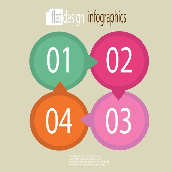 Moderne platte ontwerp infographics — Stok Vektör