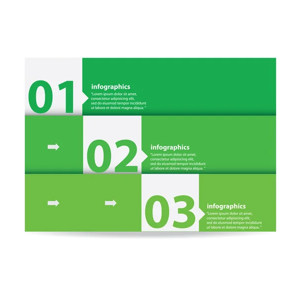 Infografica di design piatto moderno verde — Vettoriale Stock