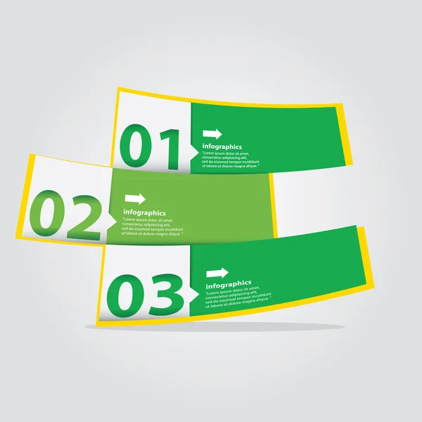 Infografica di design piatto moderno verde — Vettoriale Stock