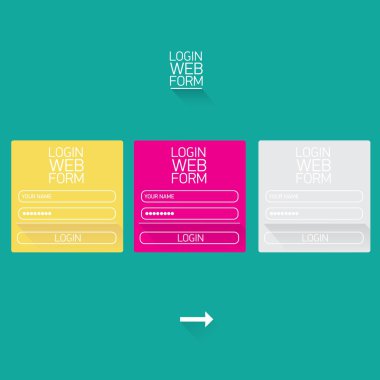 Login Web sitesi şablonu düz tasarım vektör.