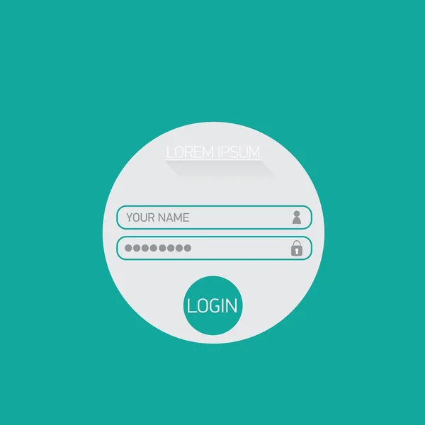 Vector login website sjabloon plat ontwerp. — Stockvector