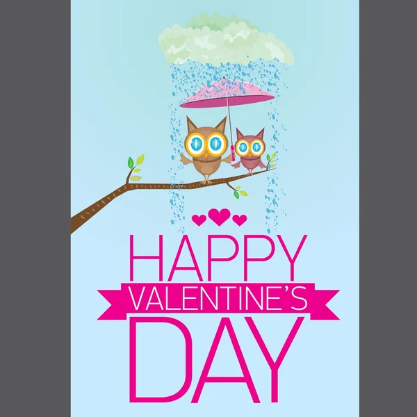 Valentin napi szép kártya pár Madaraka — Stock Vector