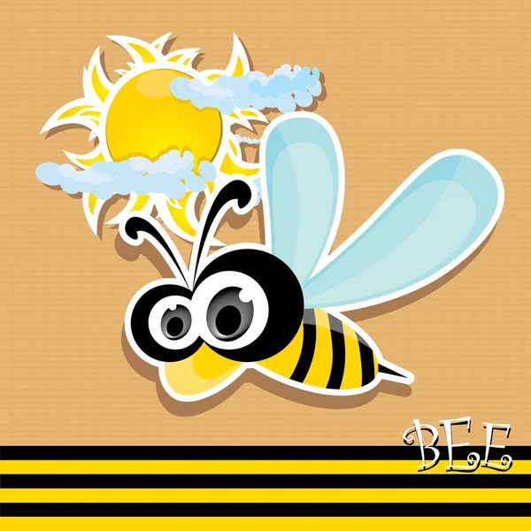 Vector bee icon. vector illustration. — Stock Vector